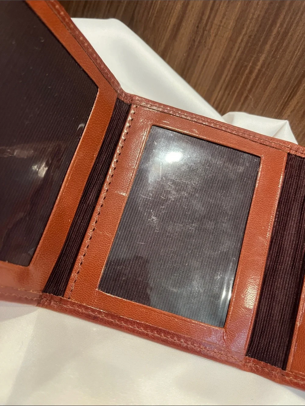 Barneys New York Brown Trifold Wallet
